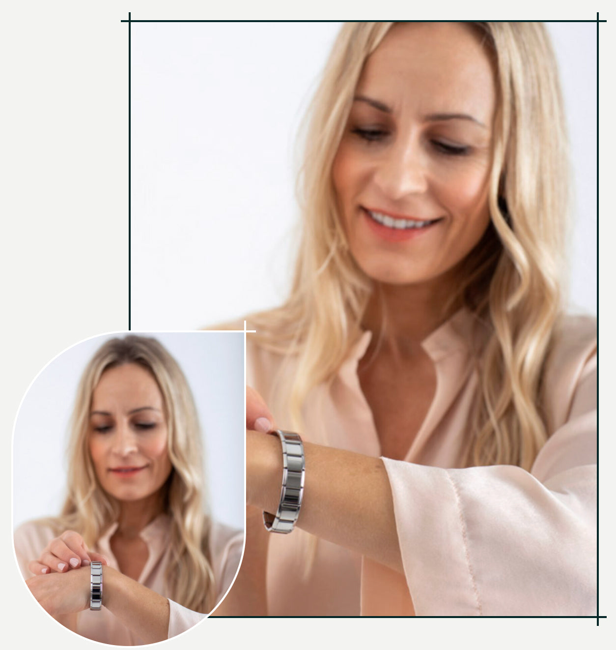 Customer wearing BioMag bracelet